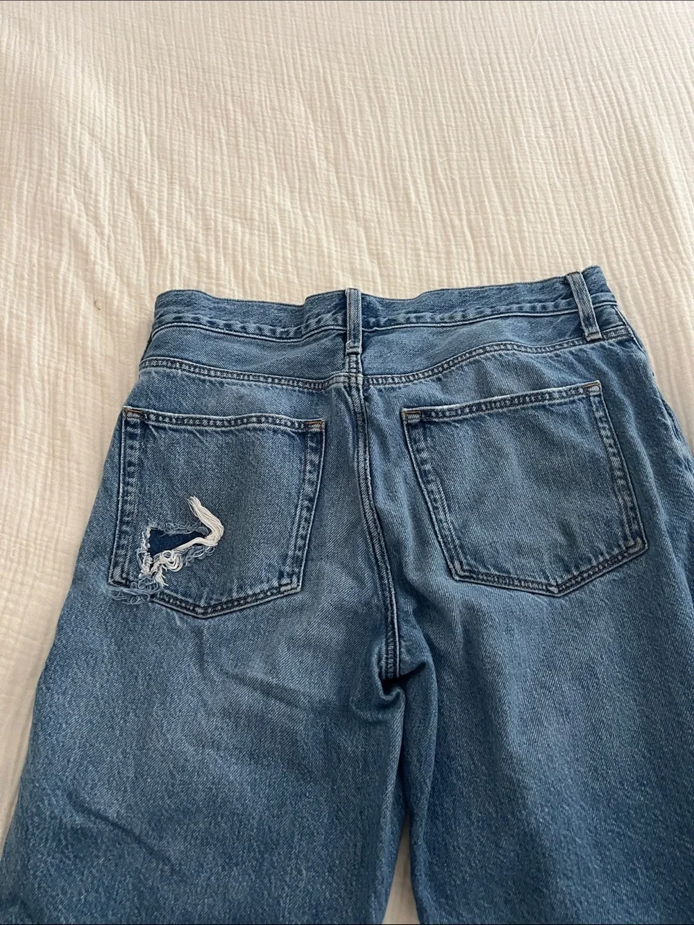J. Crew Wide-Leg Denim Jeans in Medium Blue